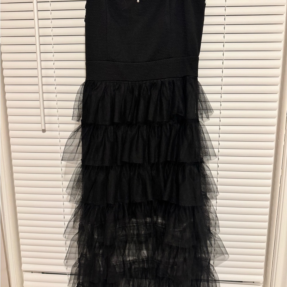 SHEIN Black Layered Tulle Dress